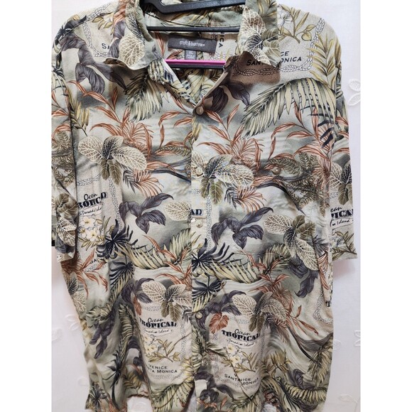 CROFT & BARROW MENS XL GREEN SHIRT TROPICAL VACATION PARADISE BEACH RESORT ALOHA - Picture 7 of 12